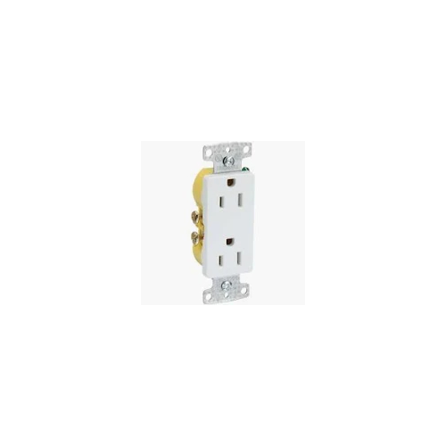 Hubbell RRD15TRLA Decorator Duplex 15A Light Almond Duplex Receptacle