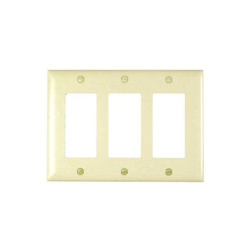 Pass & Seymour TP263-LA 3 Gang Wallplate