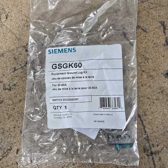 Siemens GSGK60 Equipment Ground Lug Kit Safety Switch Equipment Ground Kit