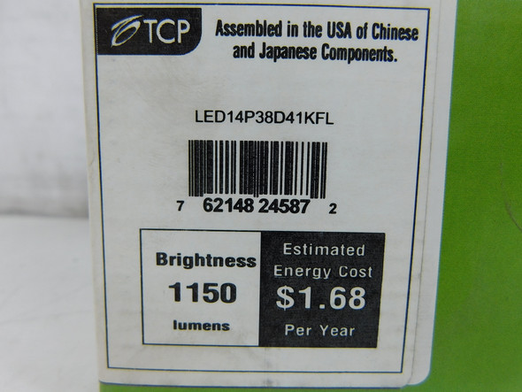 Tcp LED14P38D41KFL LED Bulbs Dimmable LED 120V 14W EA 4100K 1150 Lumens 25,000 Hours