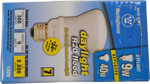 Westinghouse 37969 Miniature and Specialty Bulbs Floodlight 120V 9W