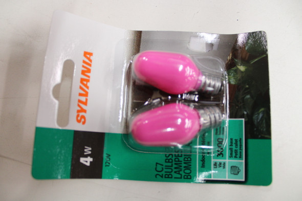 Sylvania 4C7/PINK/2PK Miniature and Specialty Bulbs EA