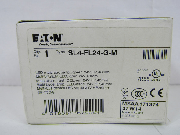 Eaton SL4-FL24-G-M LED Bulbs Stacklight 24V Green IP66 Multi-Strobe