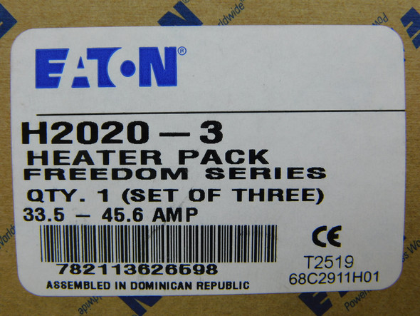Eaton H2020-3 Heater Packs and Elements 33.5-45.6A EA