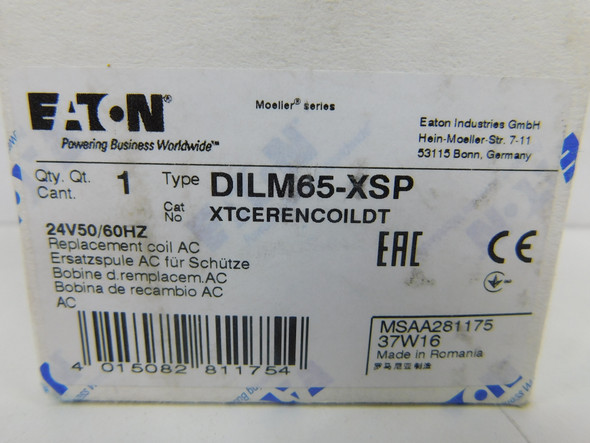 Eaton XTCERENCOILDT Plumbing Solenoid Valves and Coils Replacement Coil 24V 50/60Hz EA