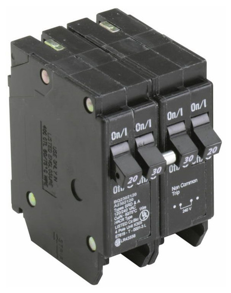 Eaton BQ2302120 Miniature Circuit Breakers (MCBs) BQ 2P 20A/30A 120V 50/60Hz 3Ph