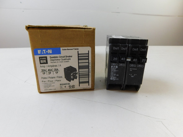 Eaton BQ2402120 Miniature Circuit Breakers (MCBs) BQ 2P 20A/40A 240V 50/60Hz 1Ph EA