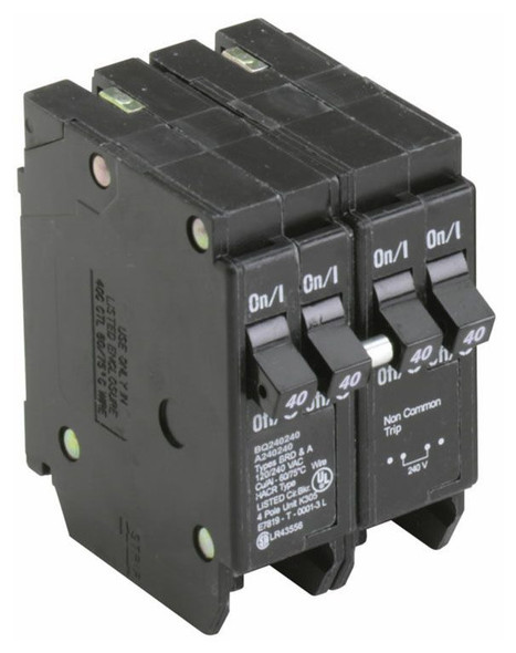 Eaton BQ240240 Miniature Circuit Breakers (MCBs) BQ 2P 40A 240V 50/60Hz 1Ph EA