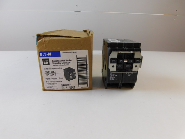 Eaton BQC220215 Miniature Circuit Breakers (MCBs) BR 2P 20A/15A 240V 50/60Hz 1Ph