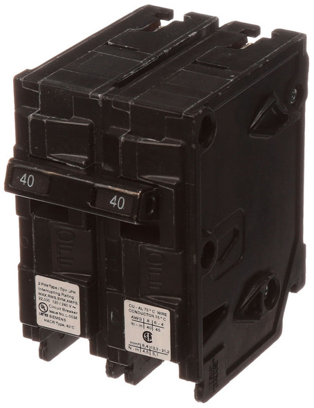 Siemens Q240 Miniature Circuit Breakers (MCBs) 2P 40A EA