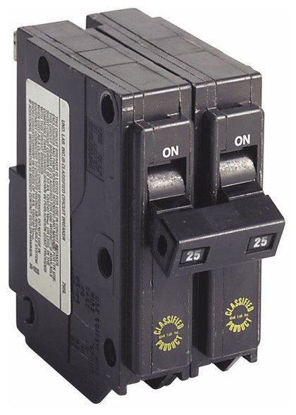 Eaton CHQ225 Miniature Circuit Breakers (MCBs) CHQ 2P 25A 240V 50/60Hz 1Ph EA