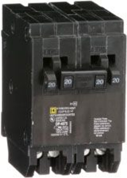 Schneider Electric HOMT2020220 Miniature Circuit Breakers (MCBs) HOMT 2P 20A/20A 120V 50/60Hz 2Ph EA