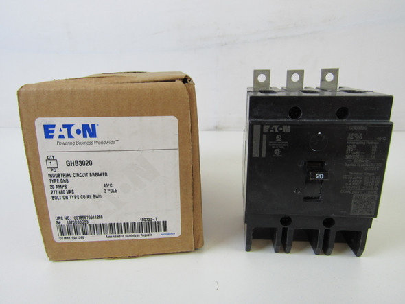Eaton GHB3020 Molded Case Breakers (MCCBs) 3P 20A EA