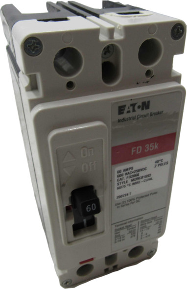 Eaton FD2060 Molded Case Breakers (MCCBs) FD 2P 60A 600V 50/60Hz 2Ph F Frame