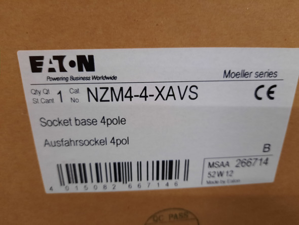 Eaton NZM4-4-XAVS Circuit Breaker Accessories Socket Base 4P 1600A