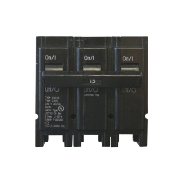 Eaton BR315 Miniature Circuit Breakers (MCBs) 3P 15A 240V EA