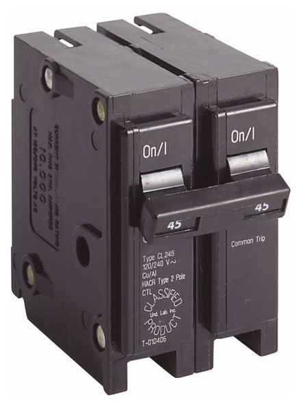 Eaton CL245 Miniature Circuit Breakers (MCBs) 2P 45A EA