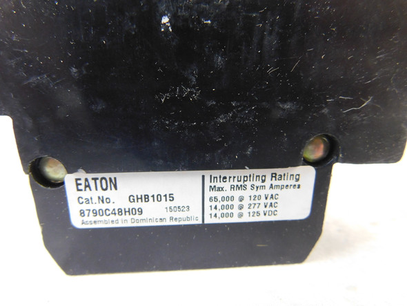 Eaton GHB1015 Molded Case Breakers (MCCBs) 1P 15A EA