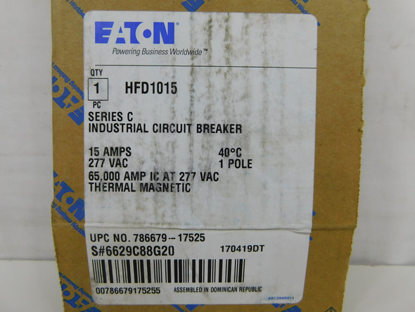 Eaton HFD1015 Molded Case Breakers (MCCBs)
