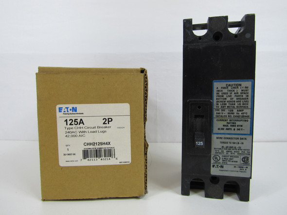 Eaton CHH2125H4X Molded Case Breakers (MCCBs) CHH 2P 125A 240V 50/60Hz 1Ph