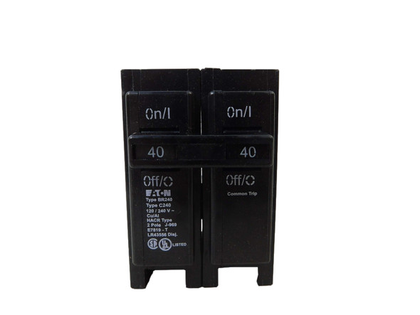 Eaton BR240 Miniature Circuit Breakers (MCBs) 2P 40A 240V EA