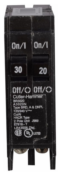 Eaton BR3030 Miniature Circuit Breakers (MCBs) 1P 30A 240V EA