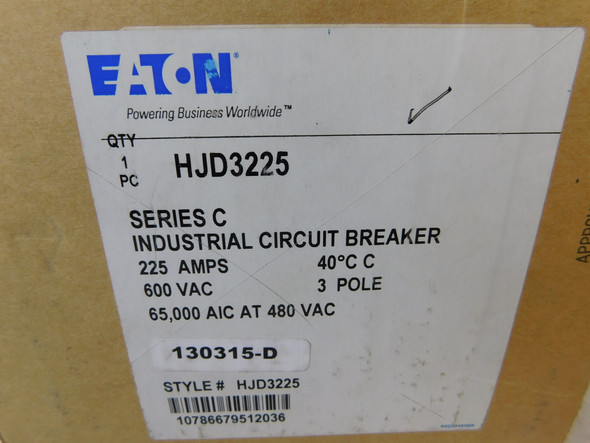 Eaton HJD3225 Miniature Circuit Breakers (MCBs) 3P 225A