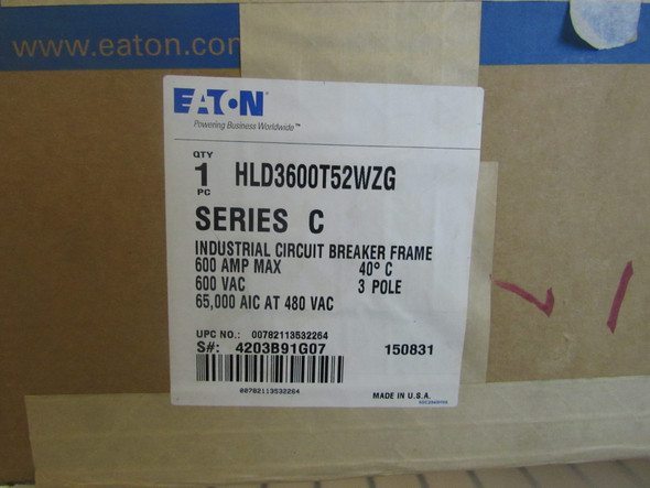 Eaton HLD3600T52WZG Molded Case Breakers (MCCBs)