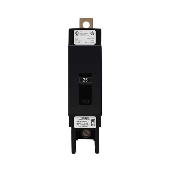 Eaton GHB1025 25A 277/480VAC at 50/60Hz, 125VDC Non-Interchangeable Trip Circuit Breaker