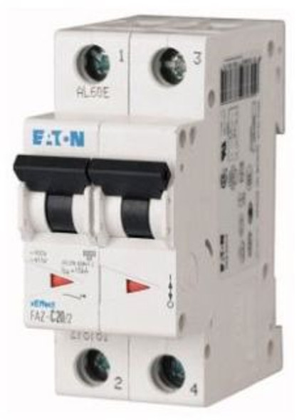 Eaton FAZ-C3/2 Miniature Circuit Breakers (MCBs) FAZ 2P 3A 120/240V 50/60Hz 1Ph EA