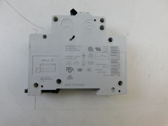 Eaton FAZ-D20/1-SP Miniature Circuit Breakers (MCBs) FAZ 1P 20A 240V 50/60Hz 1Ph EA