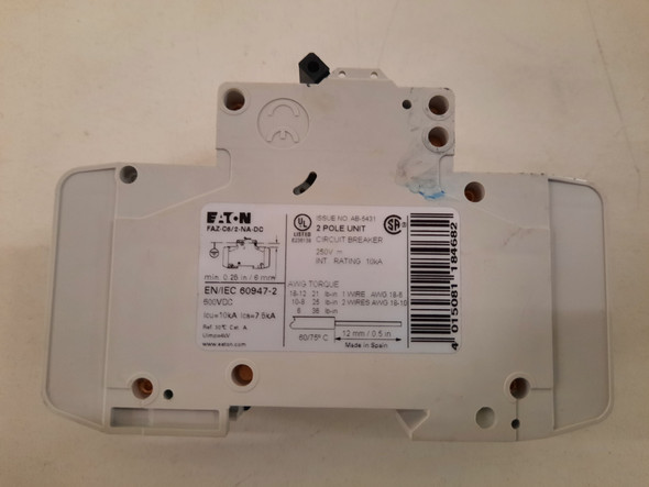 Eaton FAZ-C6/2-NA-DC Miniature Circuit Breakers (MCBs)