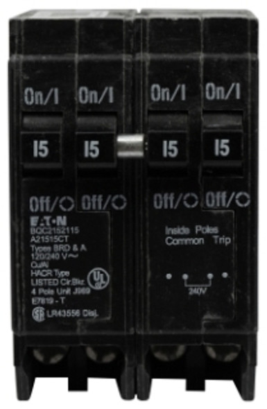 Eaton BQC230215 Miniature Circuit Breakers (MCBs) BQC 2P 15A/30A 240V 50/60Hz 1Ph EA