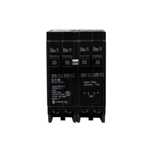 Eaton BQC230250 Miniature Circuit Breakers (MCBs) BQC 2P 30/50A 240V 50/60Hz 1Ph EA
