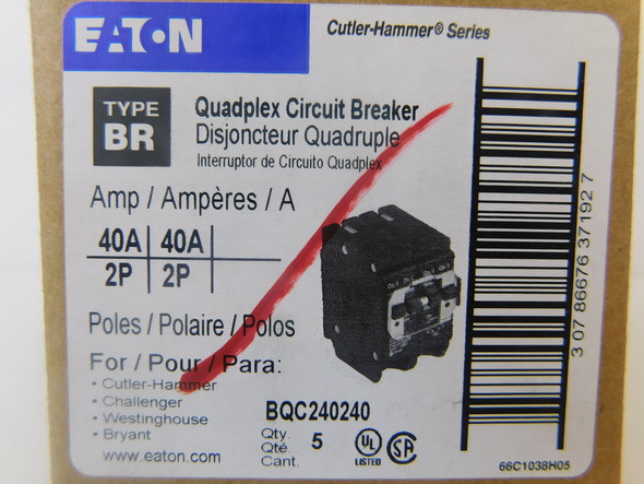Eaton BQC240240 Miniature Circuit Breakers (MCBs)