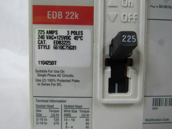 Eaton EDB3225 Molded Case Breakers (MCCBs)