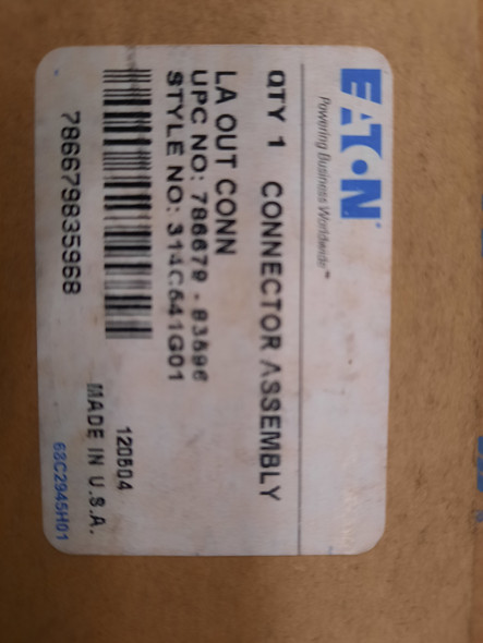 Eaton 314C541G01 Circuit Breaker Accessories Connector 400A J-K Frame