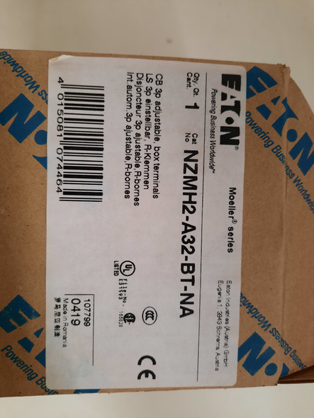 Eaton NZMH2-A32-BT-NA Molded Case Breakers (MCCBs) NZMH2 3P 250A 690V 50/60Hz 3Ph