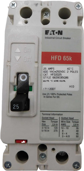 Eaton HFD2025 Molded Case Breakers (MCCBs)