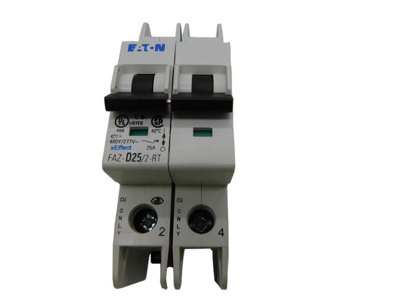 Eaton FAZ-D25/2-RT Miniature Circuit Breakers (MCBs) FAZ 2P 25A 277V 50/60Hz 1Ph