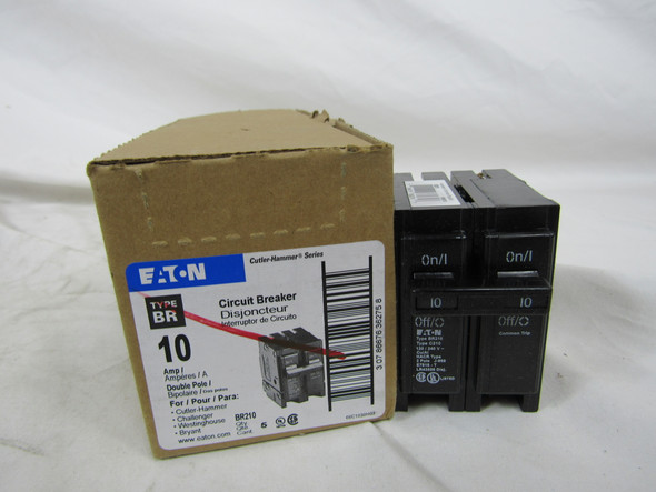 Eaton BR210 Miniature Circuit Breakers (MCBs) BR 2P 10A 240V 50/60Hz 1Ph EA