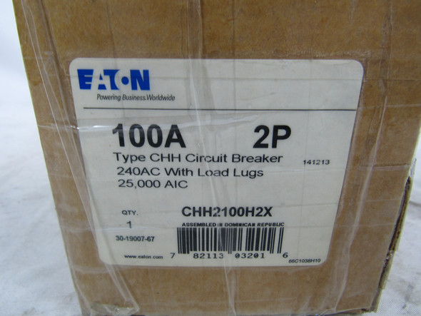 Eaton CHH2100H2X Molded Case Breakers (MCCBs) CHH 2P 100A 240V 50/60Hz 1Ph