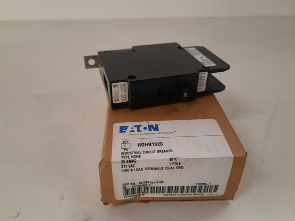 Eaton HGHB1020 Molded Case Breakers (MCCBs) HGHB 1P 20A 277V 50/60Hz 1Ph G Frame EA