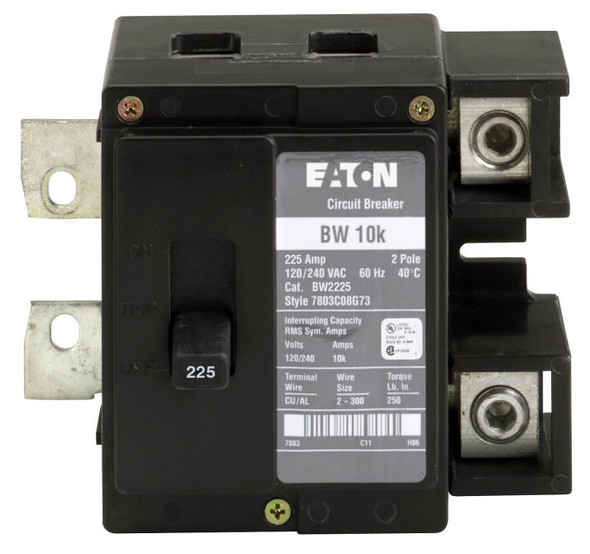 Eaton BW2225 Circuit Breaker Accessories BWH 2P 225A 240V 50/60Hz EA