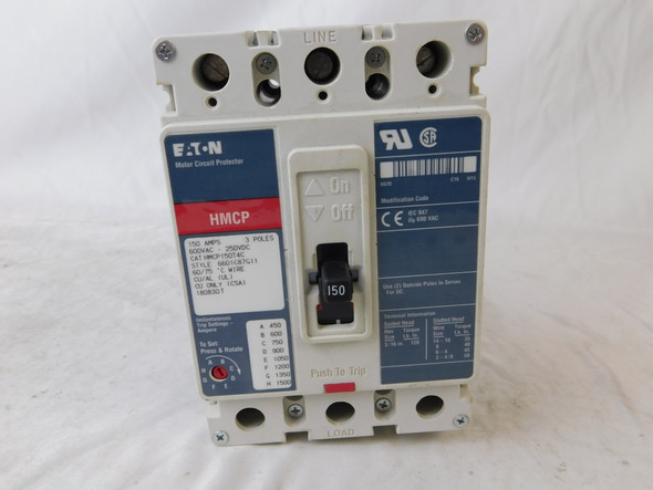 Eaton HMCP150T4C Motor Circuit Protector (MCPs) HMCP 3P 150A 600V 50/60Hz 3Ph F Frame