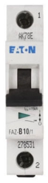 Eaton FAZ-C15/1-SP Miniature Circuit Breakers (MCBs) 1P 15A 277V EA