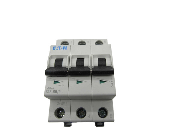 Eaton FAZ-B6/3 Miniature Circuit Breakers (MCBs) FAZ 3P 6A 120/240V 50/60Hz 1Ph EA