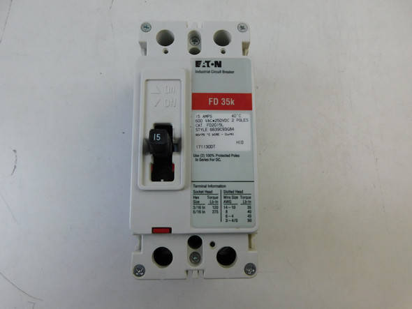 Eaton FD2015L Molded Case Breakers (MCCBs) 2P 15A