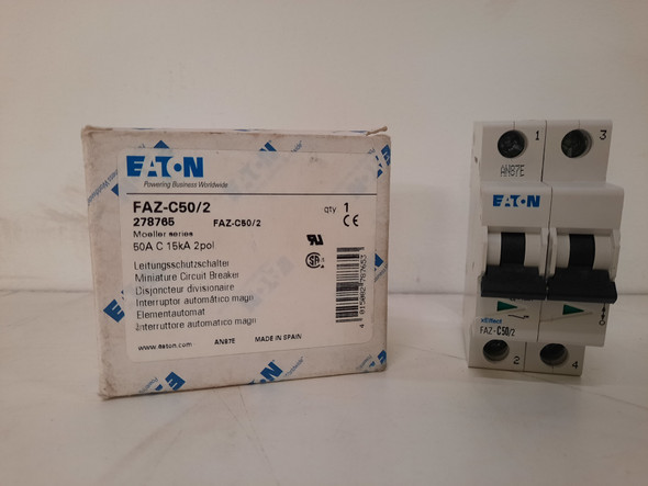 Eaton FAZ-C50/2 Miniature Circuit Breakers (MCBs)