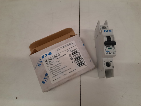 Eaton FAZ-C5/1-NA-SP Miniature Circuit Breakers (MCBs) FAZ 1P 5A 480V 50/60Hz 1Ph EA C Curve